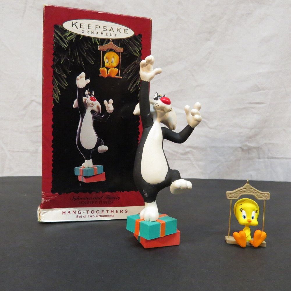 Hallmark Vintage Tweety & Sylvester Hang Together Looney Tunes Christmas 1995